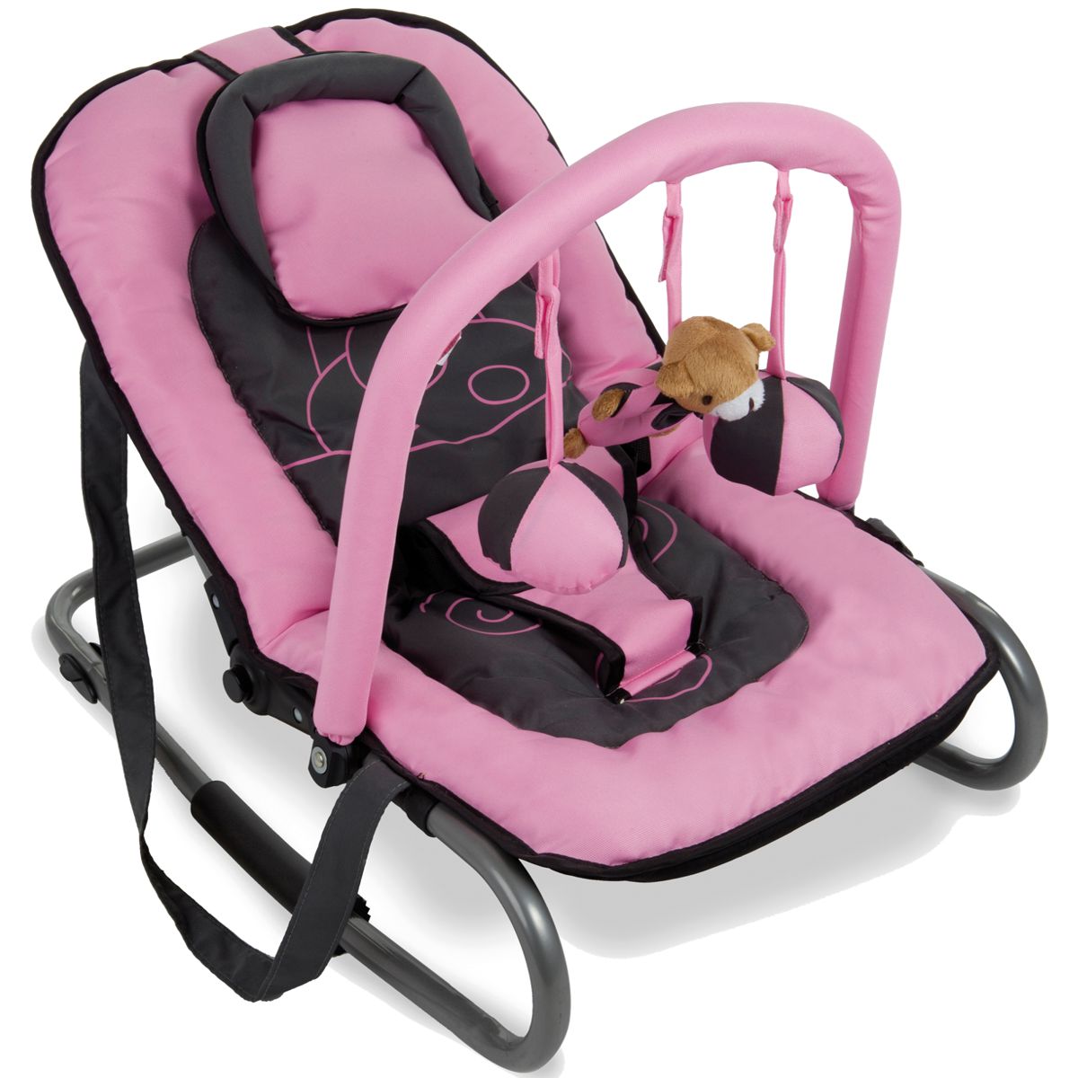 Pink + Spielbogen Babywippe HIPPO Babytrage Schaukelsitz