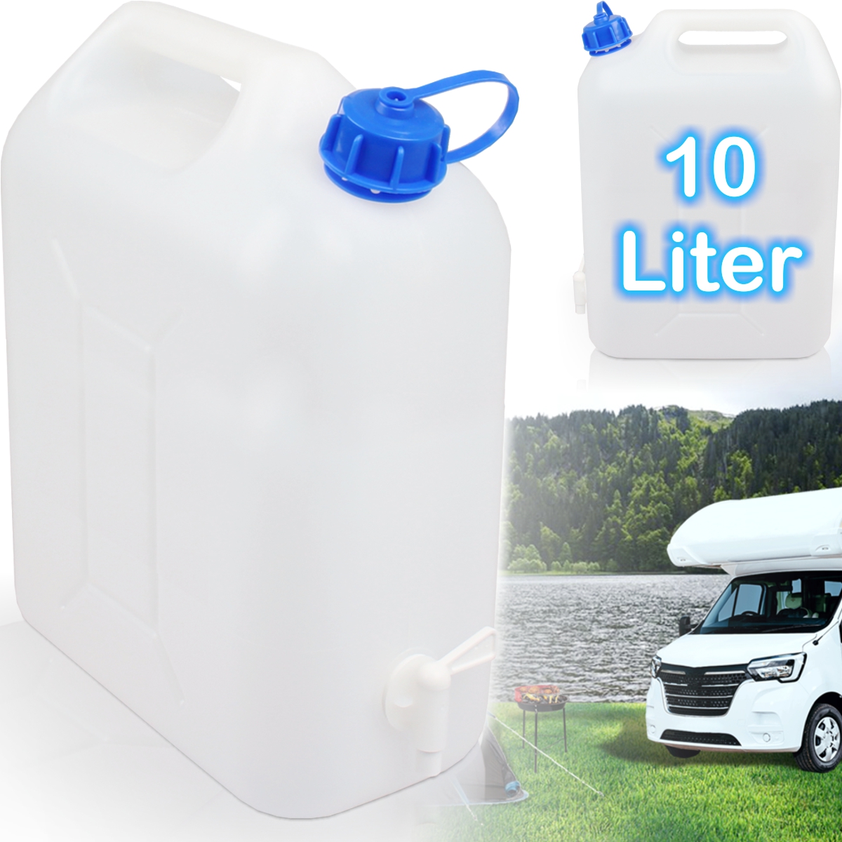 5l 10l 20 Liter Trinkwasserkanister Camping Wasserkanister Kanister mit Hahn 