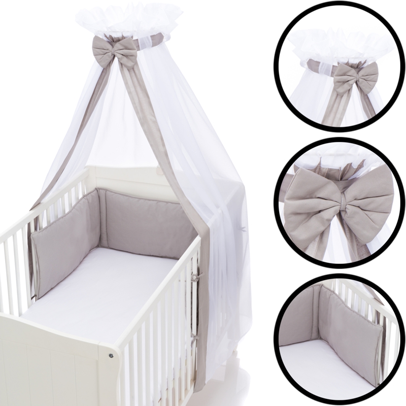 Betthimmel Schleier Bettumrandung Nestchen Set Baby Baldachin Schutz Bett Nest Ebay